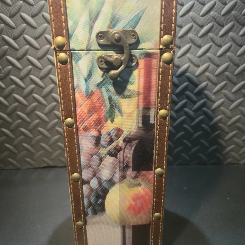 New Elements Single Wine Gift Box w/ Grapes - 14 3/4